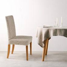 Stretch Faux Linen Dining Chair Cover Only